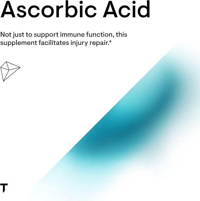 THORNE Ascorbic Acid - 1000 mg Vitamin C Supplement - Supports Healthy Immune Response, Collagen Formation, and Antioxidant Support* - Gluten-Free - 60 Capsules
