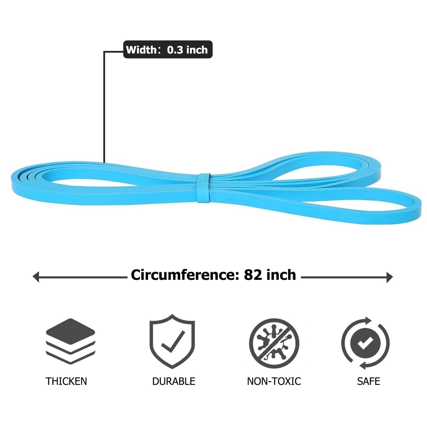 Pull Up Bands, Resistance Bands, Pull Up Assistance Band Exercise Bands for Men & Women Working Out, Body Stretching, Physical Therapy, Muscle Training - Blue