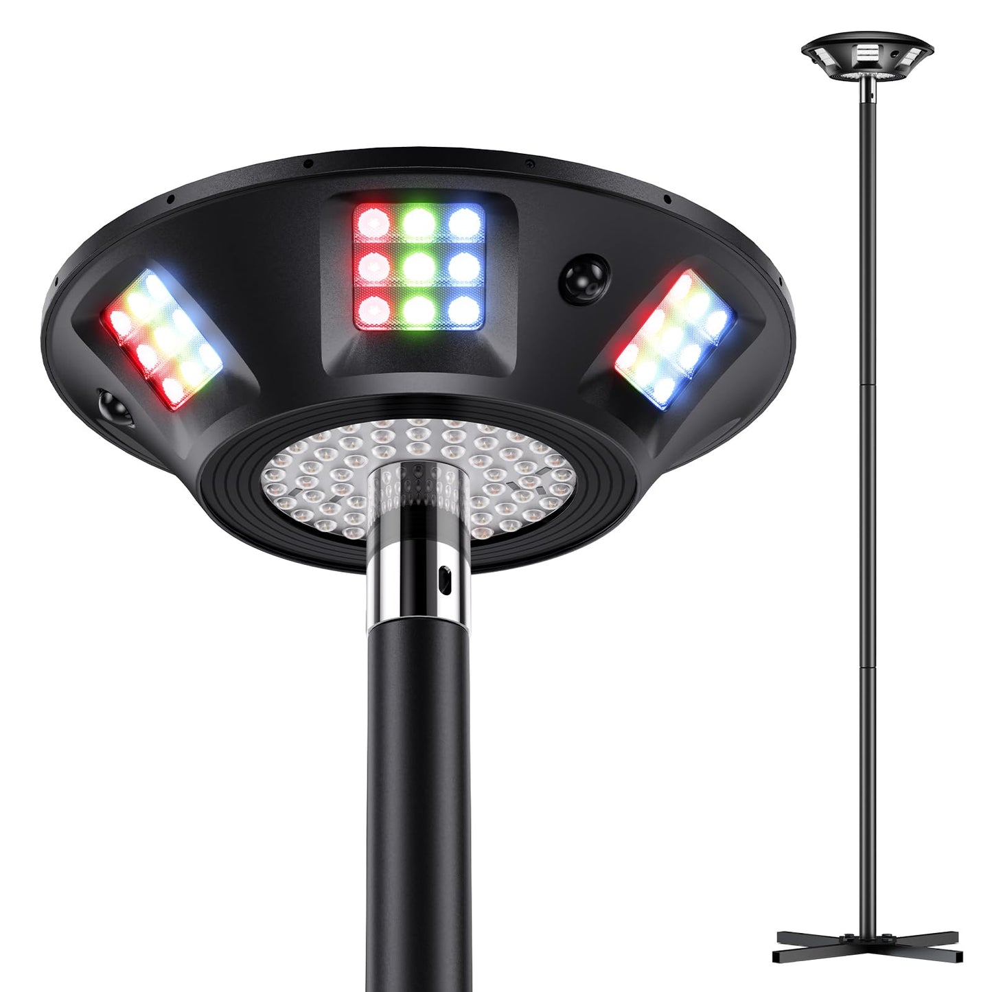 Govee Outdoor Lamp Post Lights, 2000LM High White Brightness with 6 Zones RGBIC Lighting Effect for Outdoor Decor, Double Sensor Integrated, IP66 Waterproof, Work with Alexa, Google Assistant, Matter