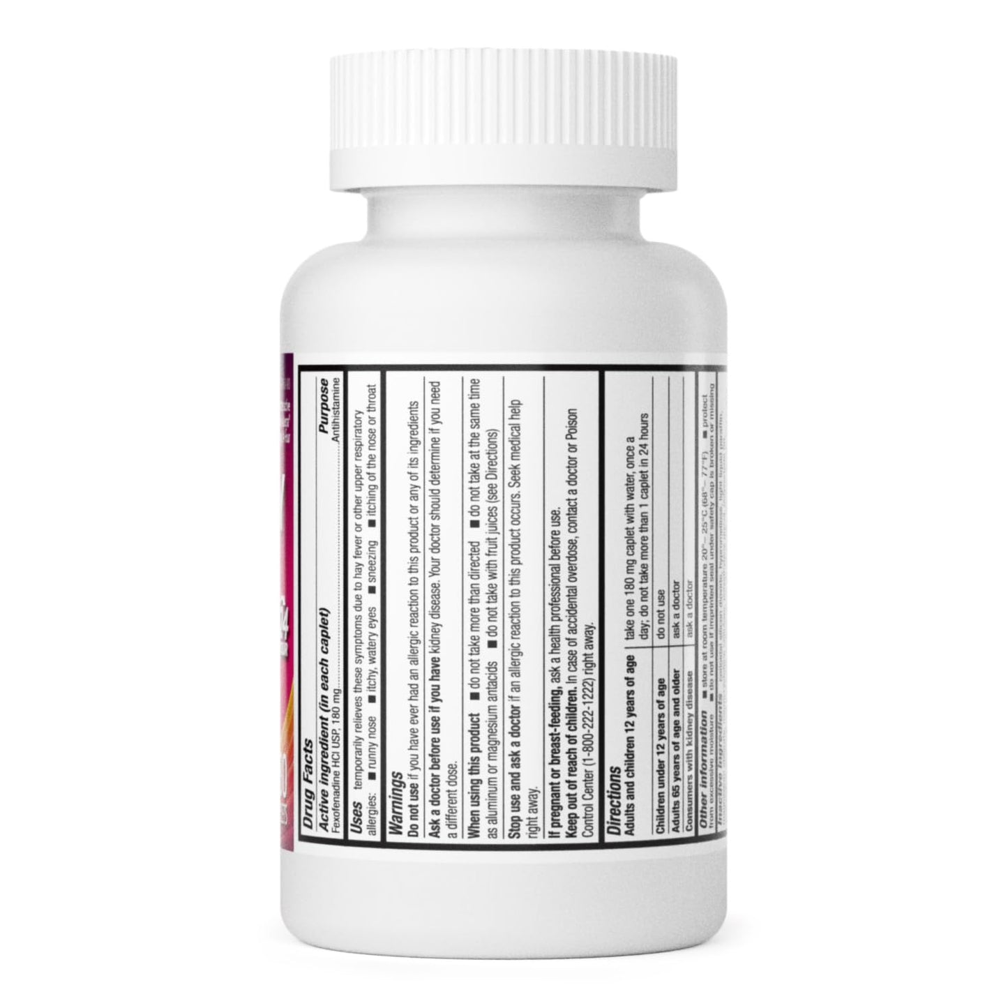 HealthA2Z® Allergy Relief | Fexofenadine Hydrochloride 180mg | 180 Caplets | Antihistamine | 24-Hour Antihistamine for Allergy Relief | Indoor/Outdoor Relief