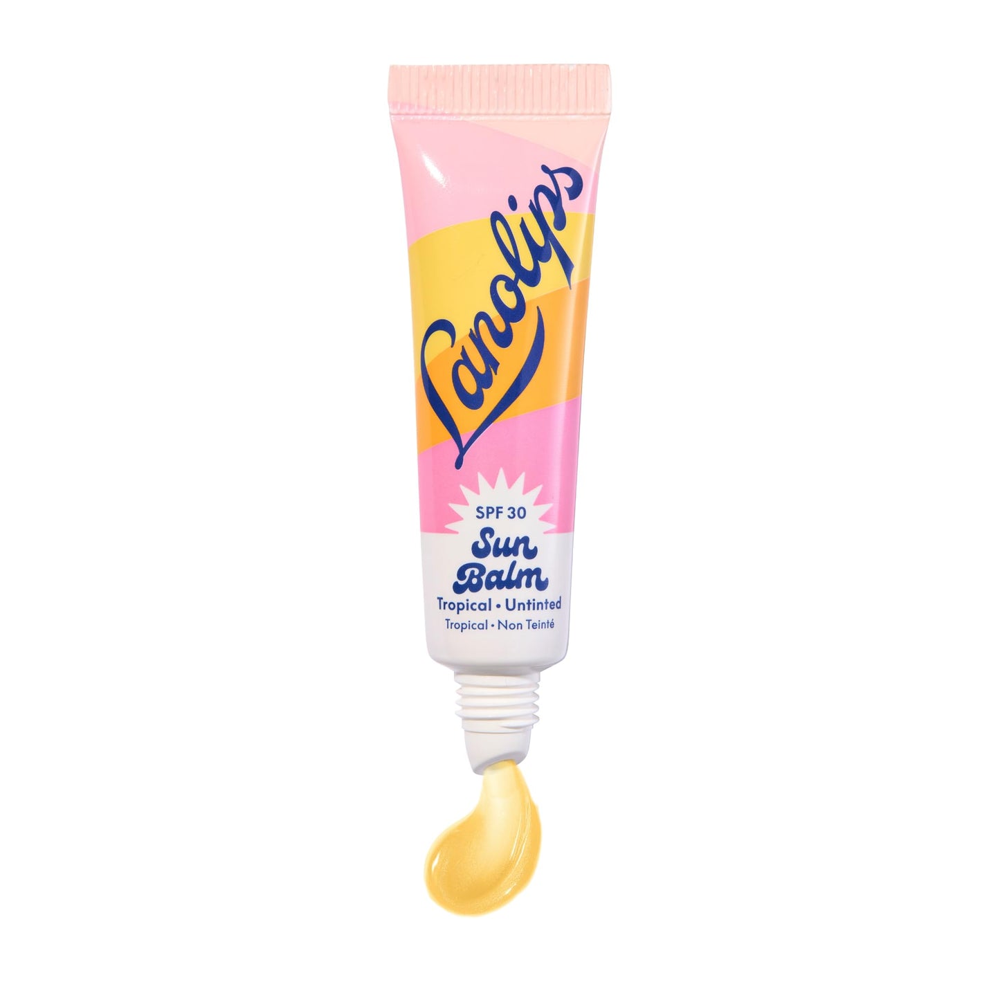 Lanolips Sun Balm Tropical SPF 30 Lip Balm - Hydrating Lanolin Lip Moisturizer with Pineapple Scent - Beach Essentials & Sun Car