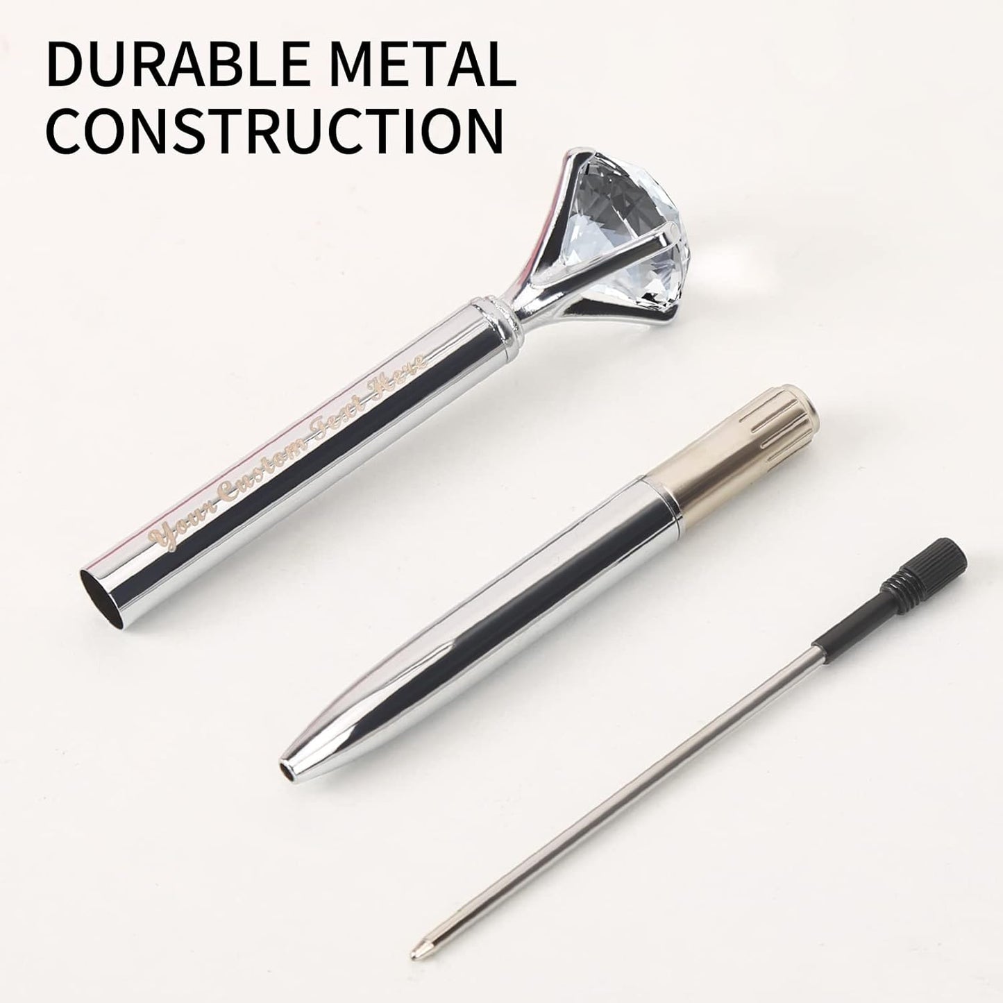 20 PCS Diamond Pens Big Crystal Diamond Ballpoint Pen Bling Metal Ballpoint Pen Offices and Schools