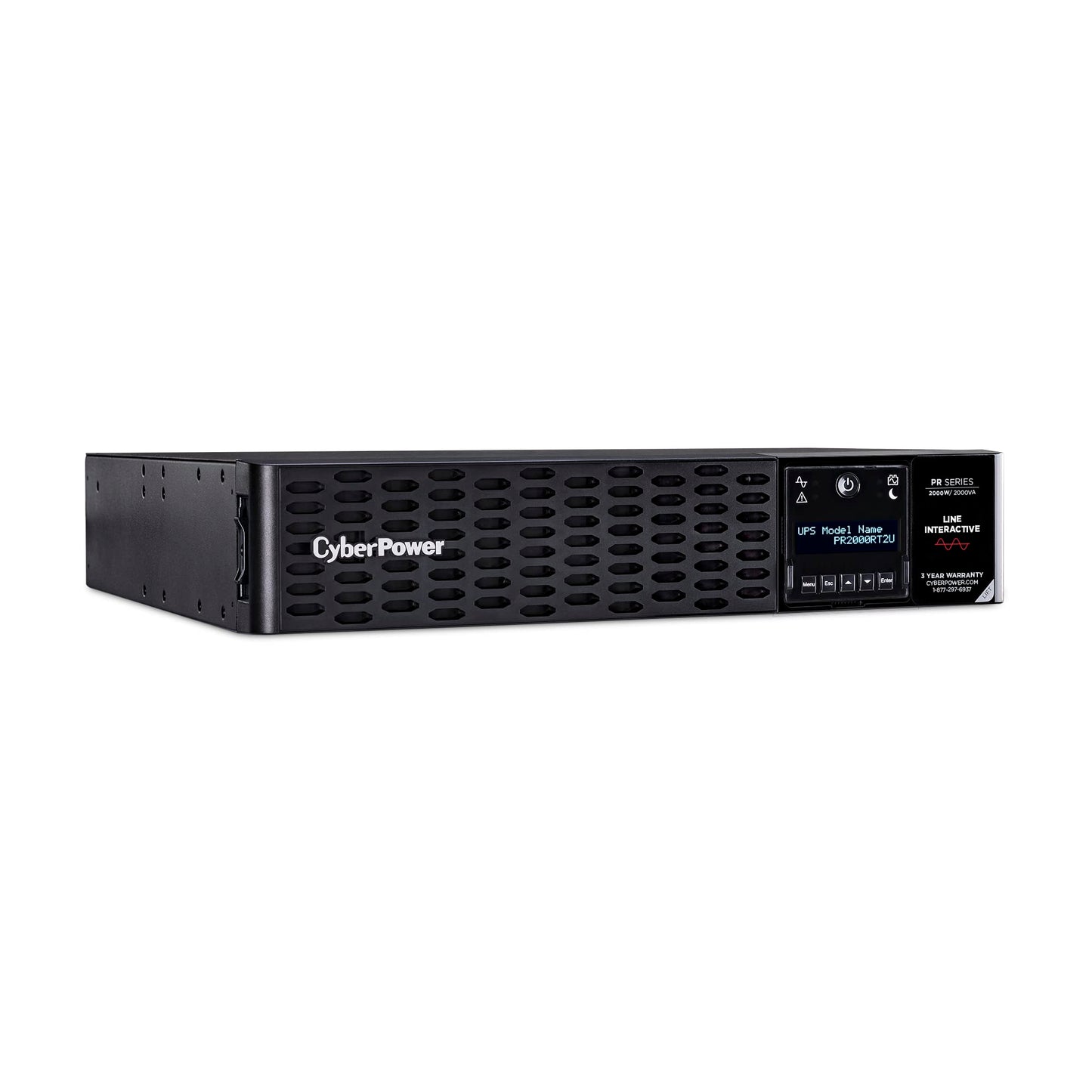 Cyberpower Pr2000Rt2Un Smart App Sinewave Ups System, 2000Va/2000W, 8 Outlets, 2U Rack/Tower, Rmcard205 Pre-Installed