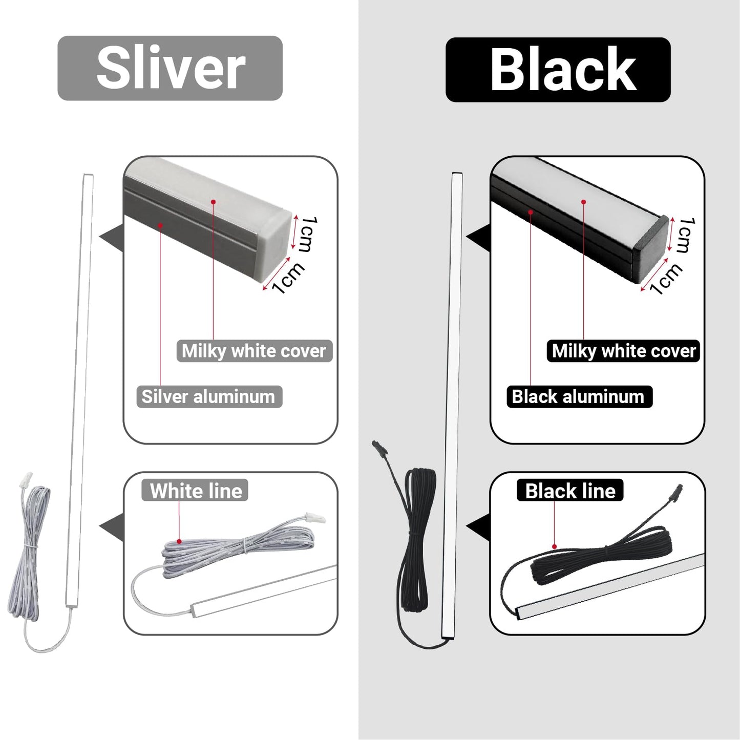 Hamrvl Black Led Recessed Lighting Kit - 6 Pcs 16In Dc12V White Led Light With Smart Switch  3000K Self-Adhesive Led Wall Lights For Wood Slat Wall Panels  Headboards  Stairs  Under Cabinet Lighting
