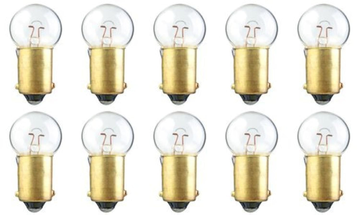 Cec Industries #55 Bulbs, Ba9S Base, 7V, 2.87W, G-4.5 Shape, 10 Count Pack