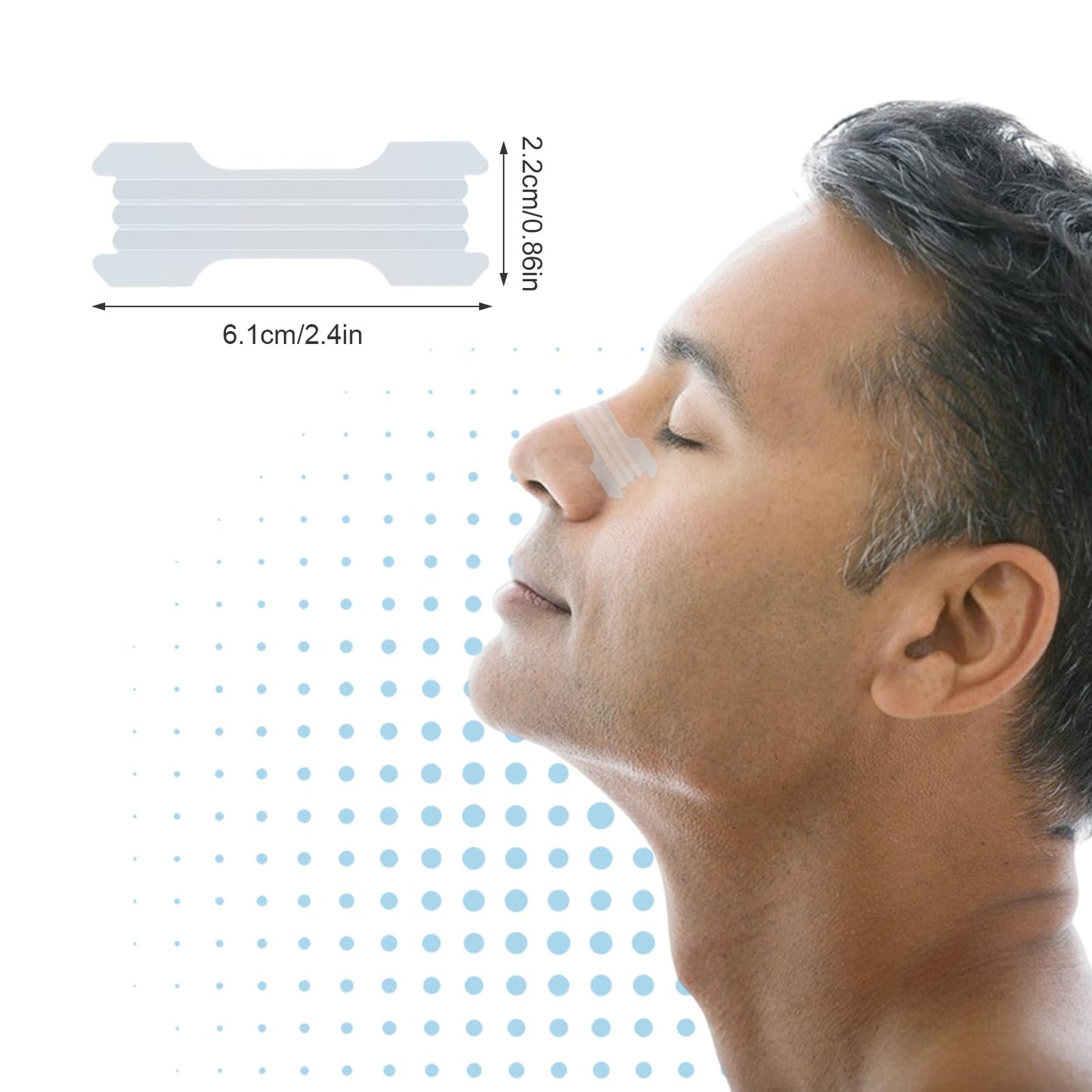 MYMULIKE Invisible Clear Nasal Strips for Snoring, 60 Count Nose Strips for Breathing, Extra Strength Nasal Strips, Lift for Open Feeling During Sleep & Sports
