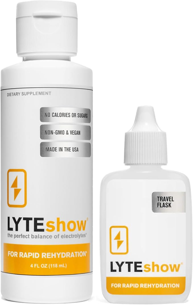 LyteShow - Electrolyte Drops for Rapid Rehydration + Digestion + Brain + Energy + Immunity | No Sugar | Trace Minerals | U...