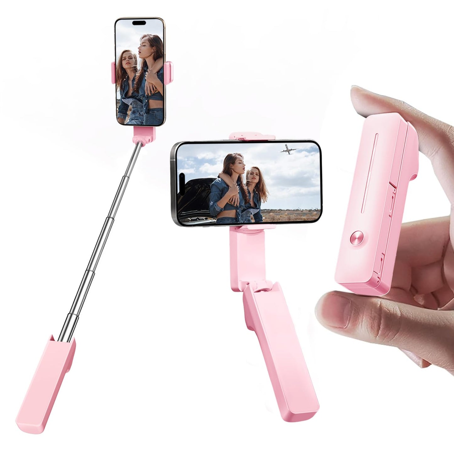 Yayusi Extendable Mini Selfie Stick For Iphone, Pocket Size Portable Selfie Stick With Remote, Compact Phone Selfie Sticks With