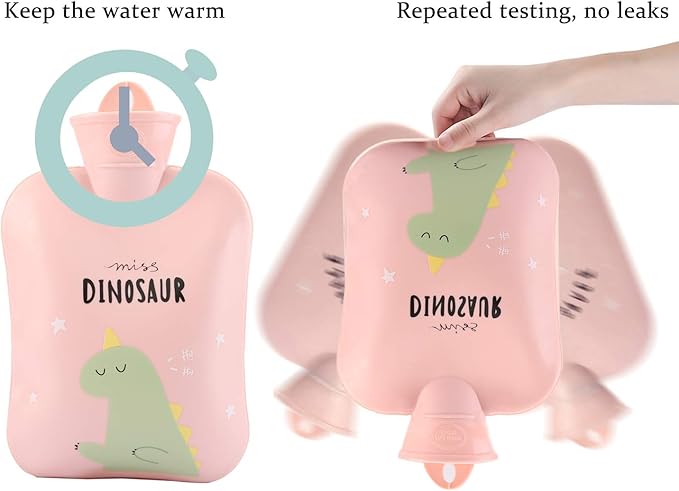 Hot Water Bag,Hot Water Bottle with Waist Cover Cartoon Warm Water Pouch for Neck and Shoulder, Back,Hand, Legs, Waist Warm