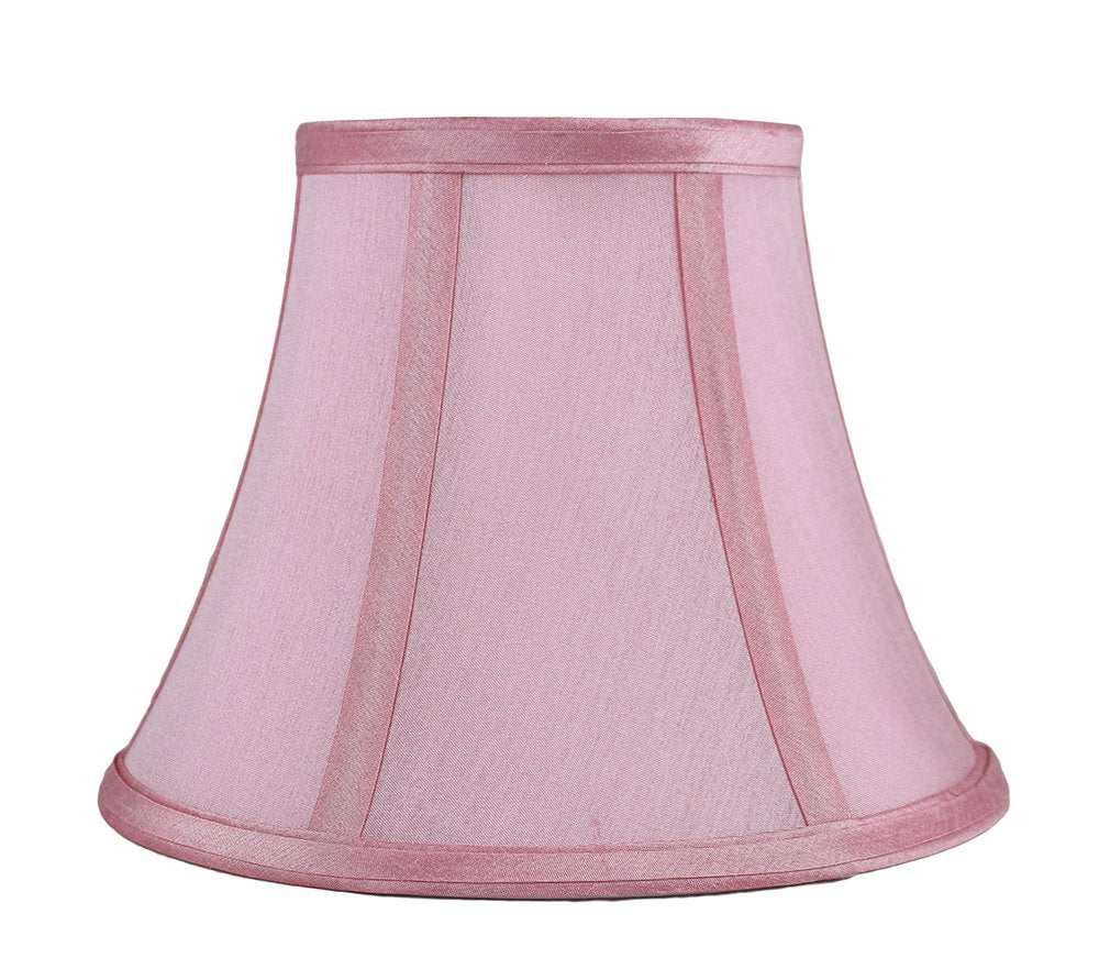 Urbanest Softback Bell Lampshade, Faux Silk, 5X9X7 Inches, Pink, Spider-Fitter
