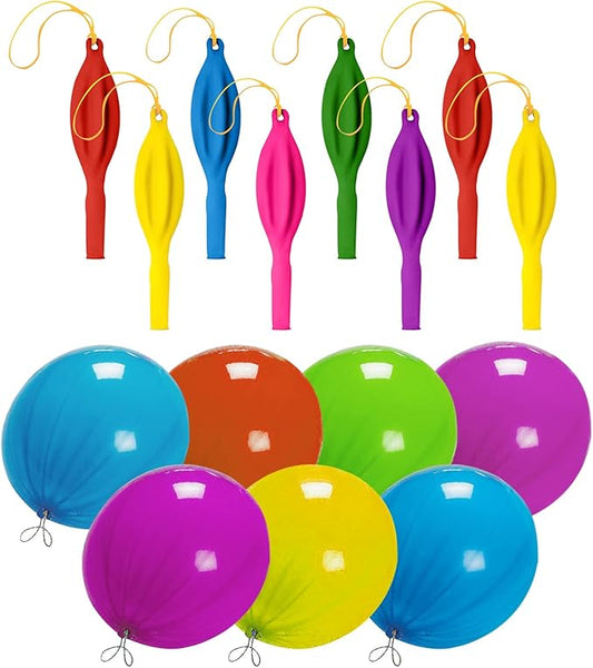 12Pcs Punch Balloons, Xloey 18 Inches Punching Balloons, Assorted Color Neon Punch Balloon Party Favors For Kids, Party, W...