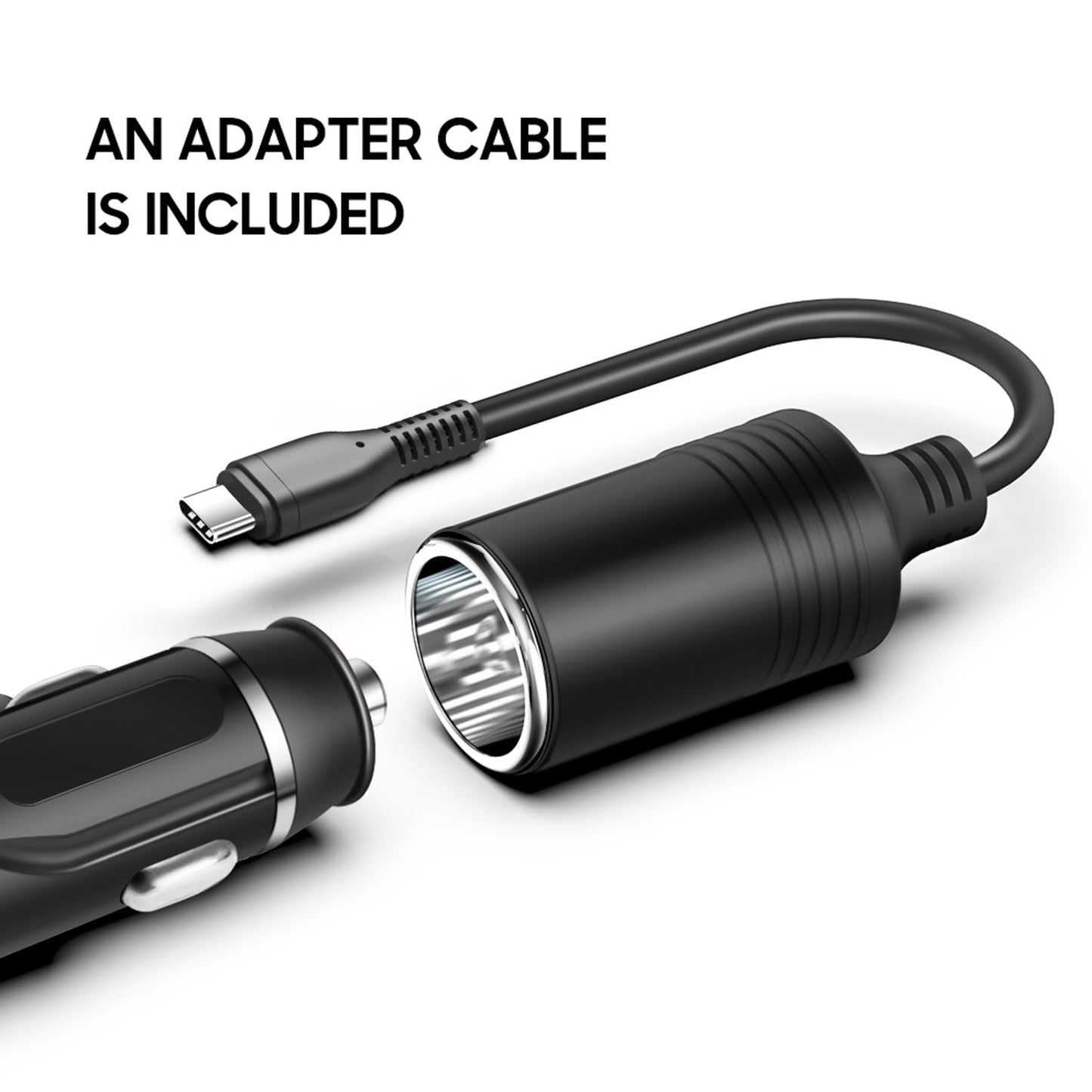 KFD 12V-24V Car Charger DC Adapter for Resmed AirSense 11 & ResMed AirMini DC Converter CPAP Machine Power Cord 20V PD USB C to Cigarette Lgihter Convert Cable for Power Station/Bank/Battery Backup