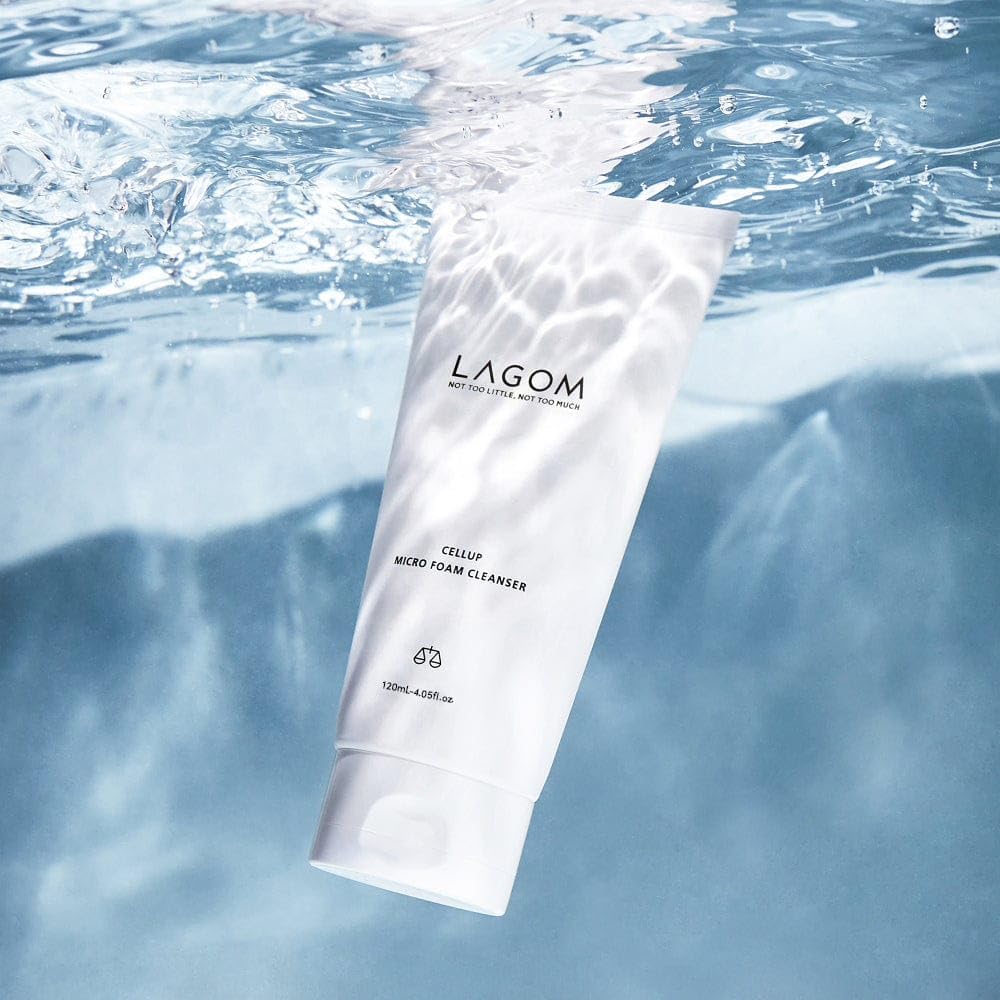 LAGOM Cellup Micro Foam Cleanser, Hydrating Deep Cleansing Face Wash, Korean Makeup Remover, Dense Soft Micro Bubbles, Ultra Fin