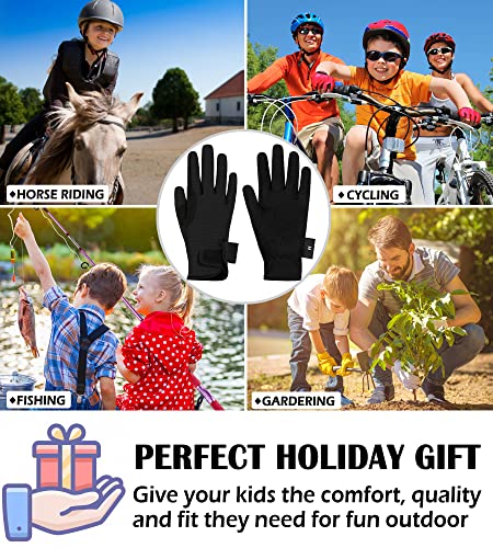 Thapower Kids Horse Riding Gloves Children Equestrian Kids Gloves Child Horseback Bike Gardening Boys & Girls Mittens Pony...