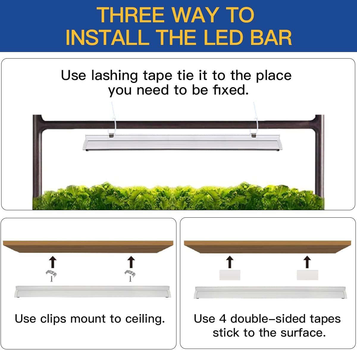 T5 Grow Lights 1.4Ft, 5000K White Full Spectrum LED Plant Growing Lamp Strips for Indoor Plants, Seeds Starting, Succulents, High PPFD with V-Shaped Reflector