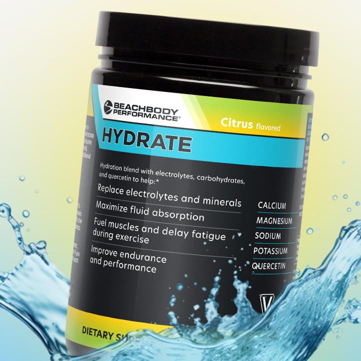 BODi Hydrate Performance Hydration Supplement, Quercetin Enriched Electrolyte Powder, 4 Key Electrolytes: Potassium, Magne...