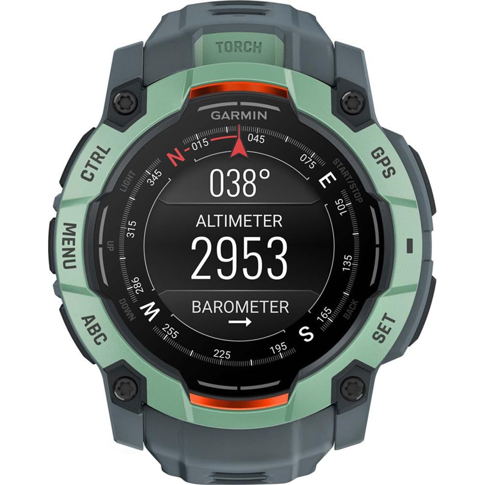 Garmin Instinct 3-50 mm Outdoor GPS Smartwatch, AMOLED, Neo Tropic with Twilight Band 010-03020-01 Bundle with 2 YR CPS Enhanced Protection Pack & Deco Essentials Screen Protector