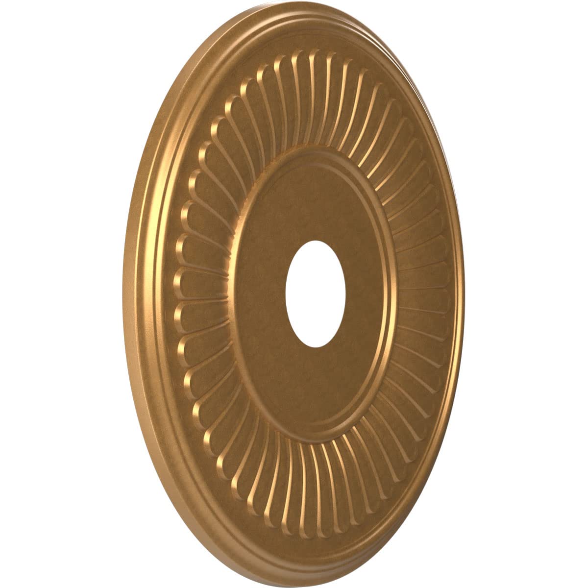 Ekena Millwork Cmp19Bebgl Berkshire Thermoformed Pvc Ceiling Medallion (Fits Canopies Up To 8 3/8), 19Od X 3 1/2Id X 1P, Bright