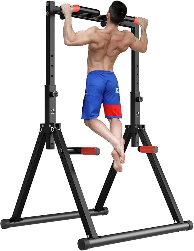 DOBESTS Power Tower Pull Up Bar Free Standing, Adjustable Foldable Pull Up Station, Home Gym Strength Training Equipment 7...
