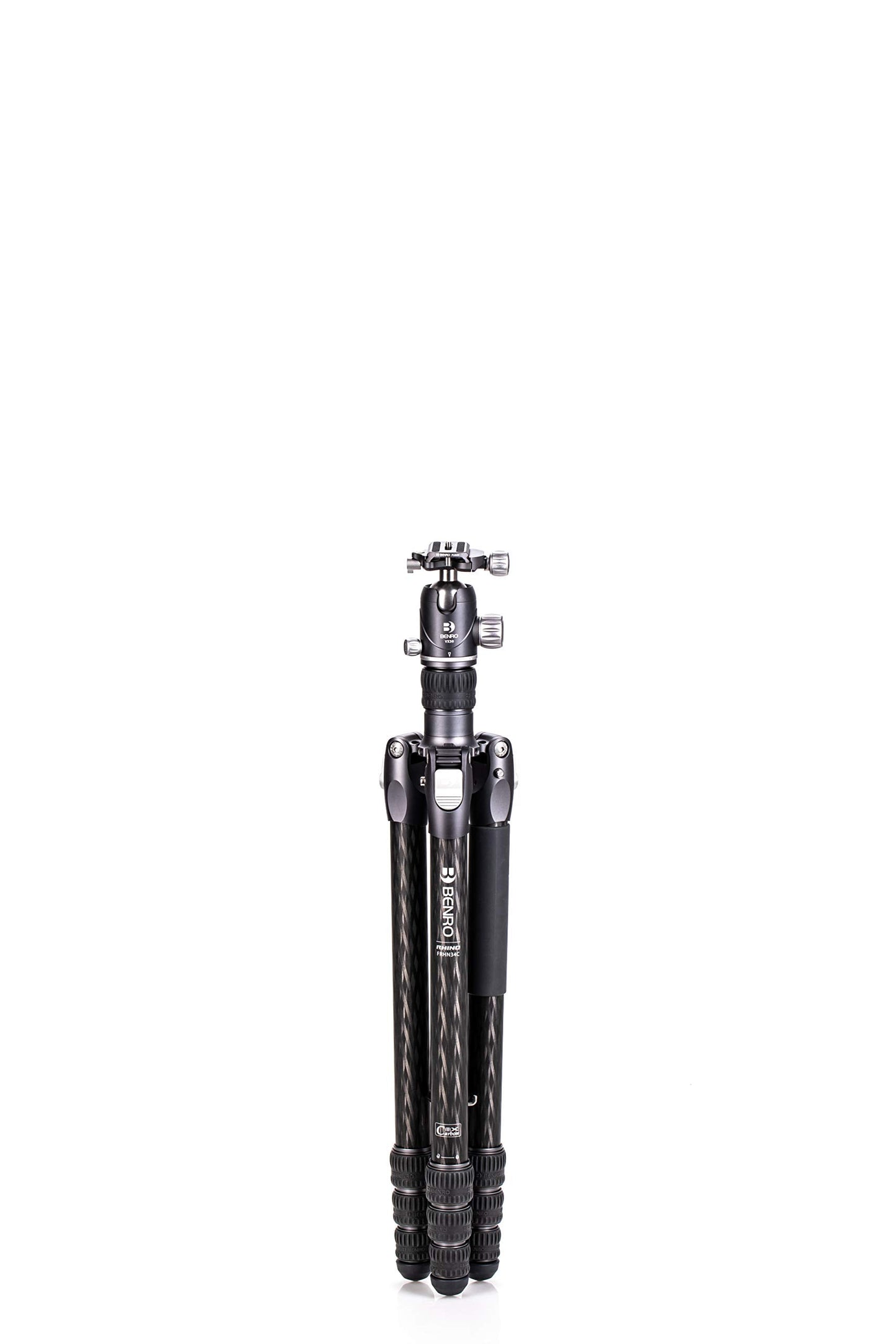 Benro Rhino Carbon Fiber Three Series Tripod/Monopod With Vx30 Ballhead, 4 Leg Sections, Twist Leg Locks, Padded Carrying Case (