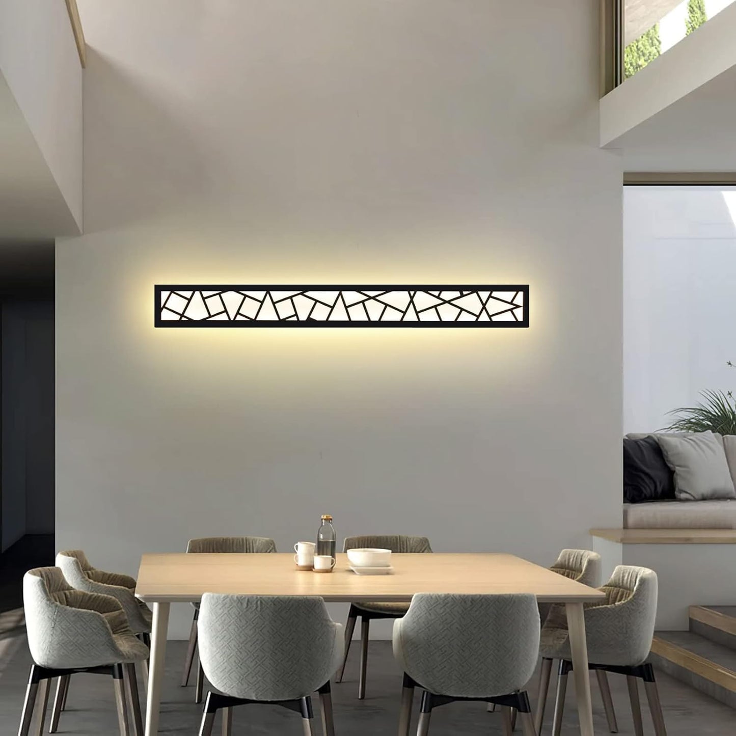 Truwella Outdoor Wall Lights 23.6Inch Modern Outdoor Wall Sconce Led Long Wall Sconces Black Front Porch Light Waterproof Led Wall Light Ip67 3000K Exterior Lighting Fixtures