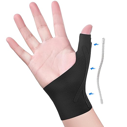 Thumb Wrist Brace Copper Compression Stabilizer Thumb Support Spica Splint for Carpal Tunnel, Arthritis, Tendonitis and TF...