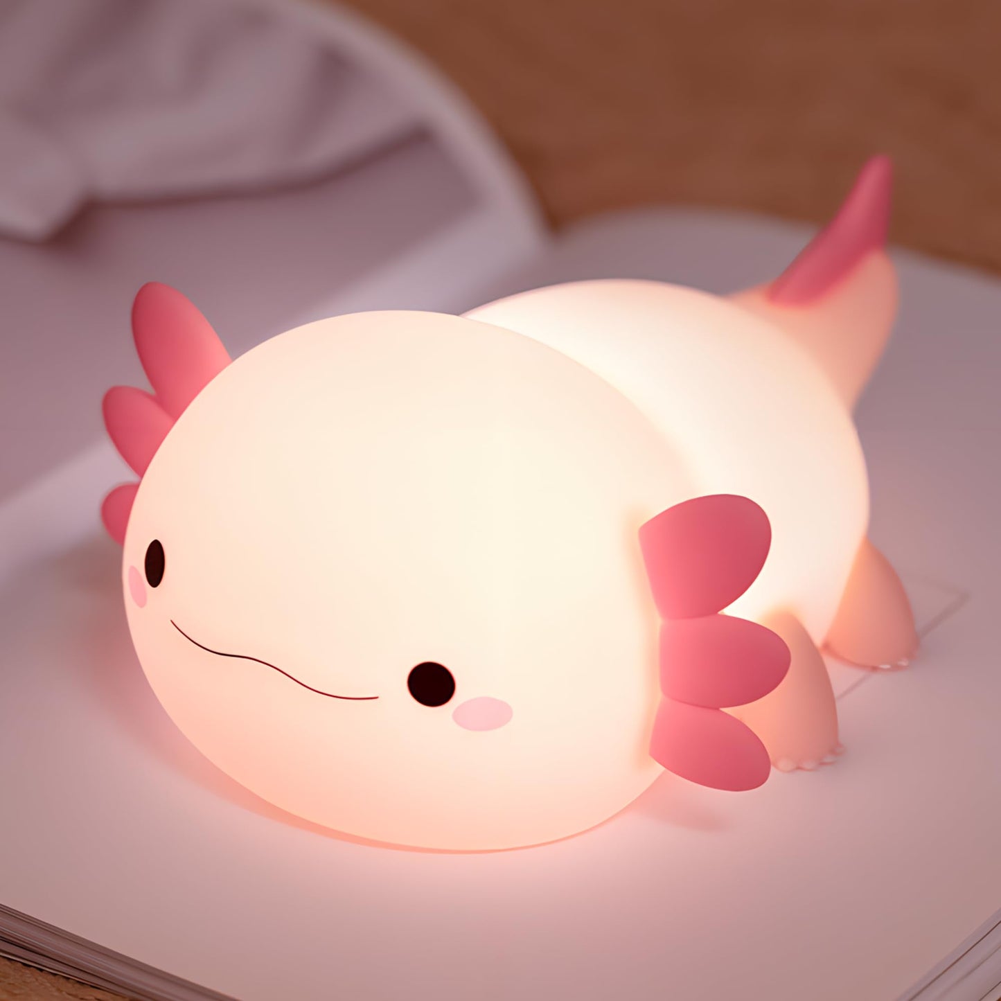 OkiyiD Axolotl Gifts, Cute Axolotl Night Light for Kids, Animal Silicone Nursery Night Lamp, Cute Room Decor Night Light for Kid