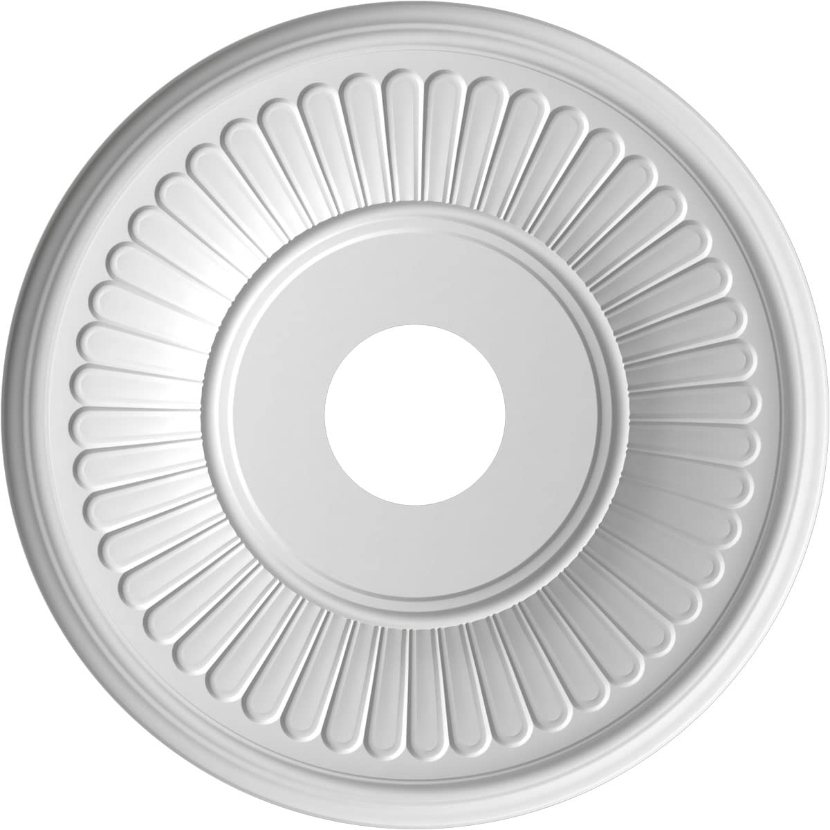 16Od X 3 1/2Id X 1P Berkshire Thermoformed Pvc Ceiling Medallion (Fits Canopies Up To 7), Ultracover Satin Hunt Club Green