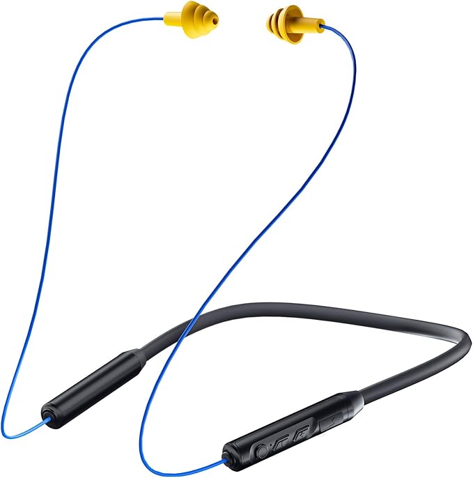 MIPEACE Bluetooth Earplug Headphones, Neckband Wireless Earbuds earplugs-29db Noise Reduction isolating in-Ear earplug Ear...