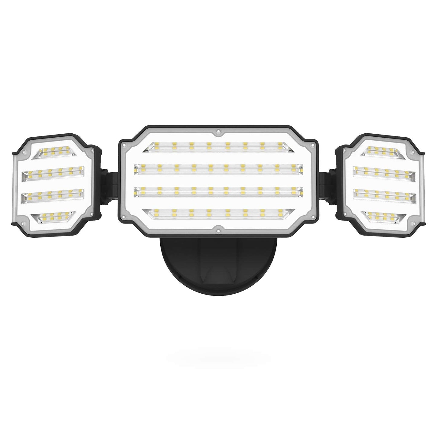 LEPOWER 4500LM LED Flood Light, 45W, 5000K, 3 Adjustable Heads, IP65 Waterproof, Black, Model YY07D-BL