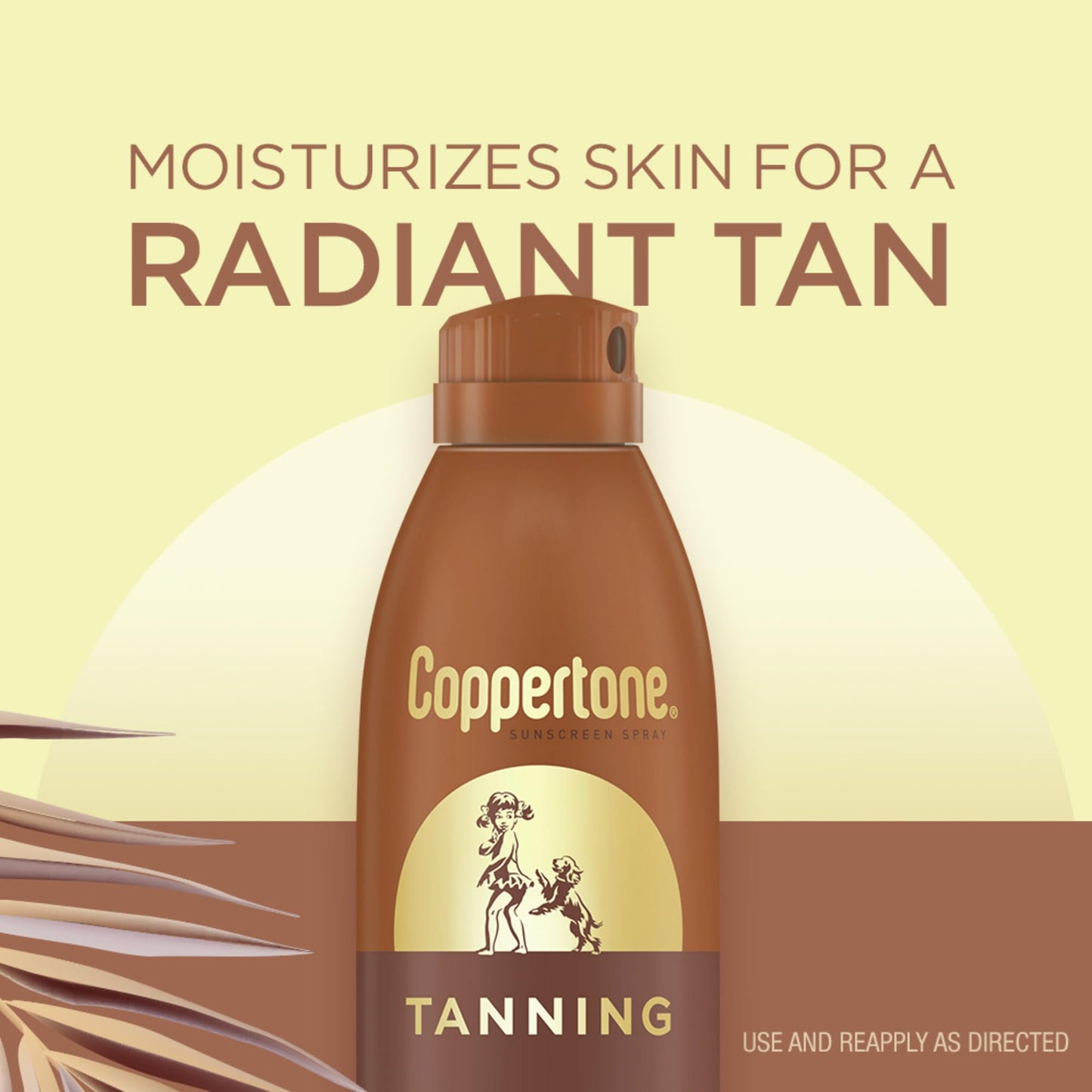 Coppertone Tanning Sunscreen Spray, SPF 15 Broad Spectrum Tanning Sunscreen, Water Resistant Sunscreen, 5.5 Oz