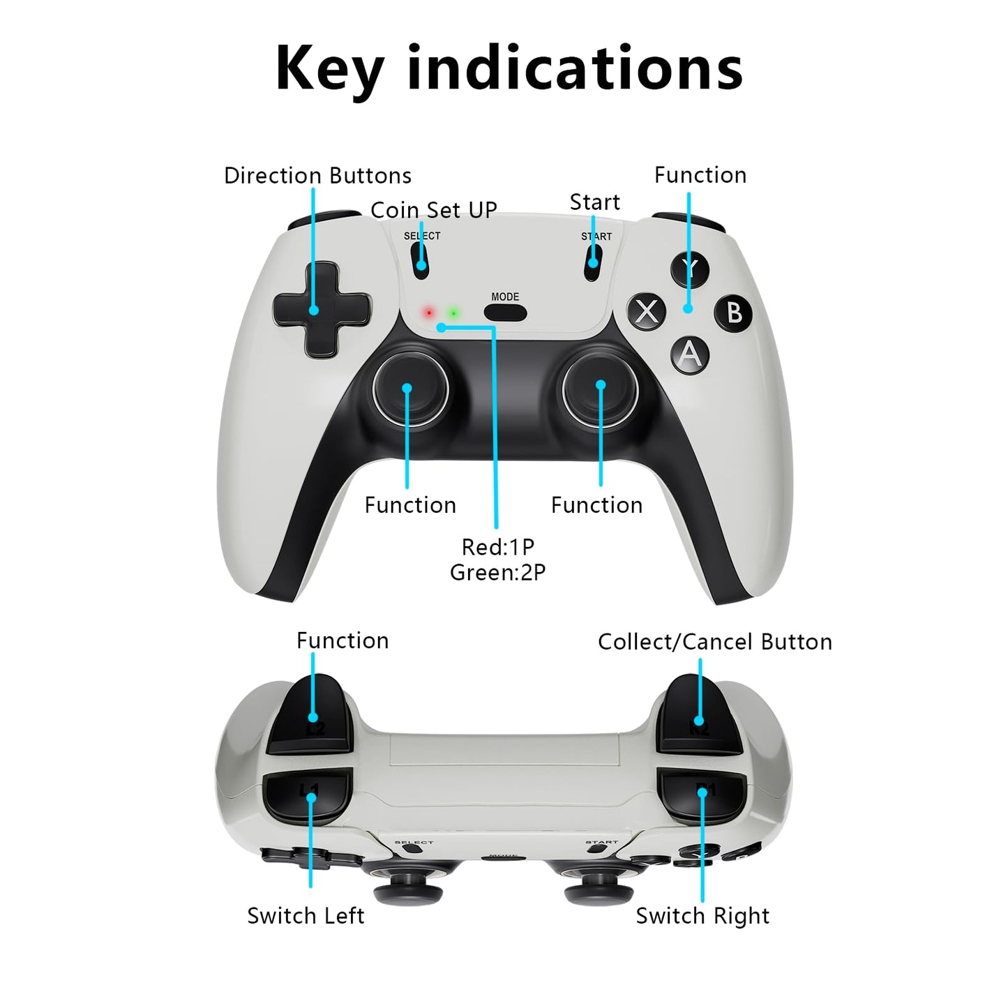 Upgraded Model Wireless Retro Game Stick,Retro Video Game Console,9 emulators, (64G),with Over 40000 Built-in Electronic Games,4K HDMI Output,Dual 2.4G Wireless Control Plug and Play Retro Game