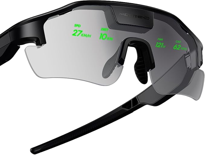 cybersight ZENITH Display Sports Glasses, for Cycling and Hiking, Smart AI/AR Sports Sunglasses, Real-Time HUD Display, Sm...