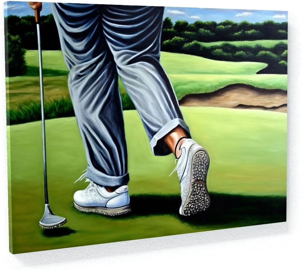 Sense Canvas Golf Scene 18 Canvas Art - Home Decor Wall Art Print Poster Painting Medium 24x18 / 0.75"