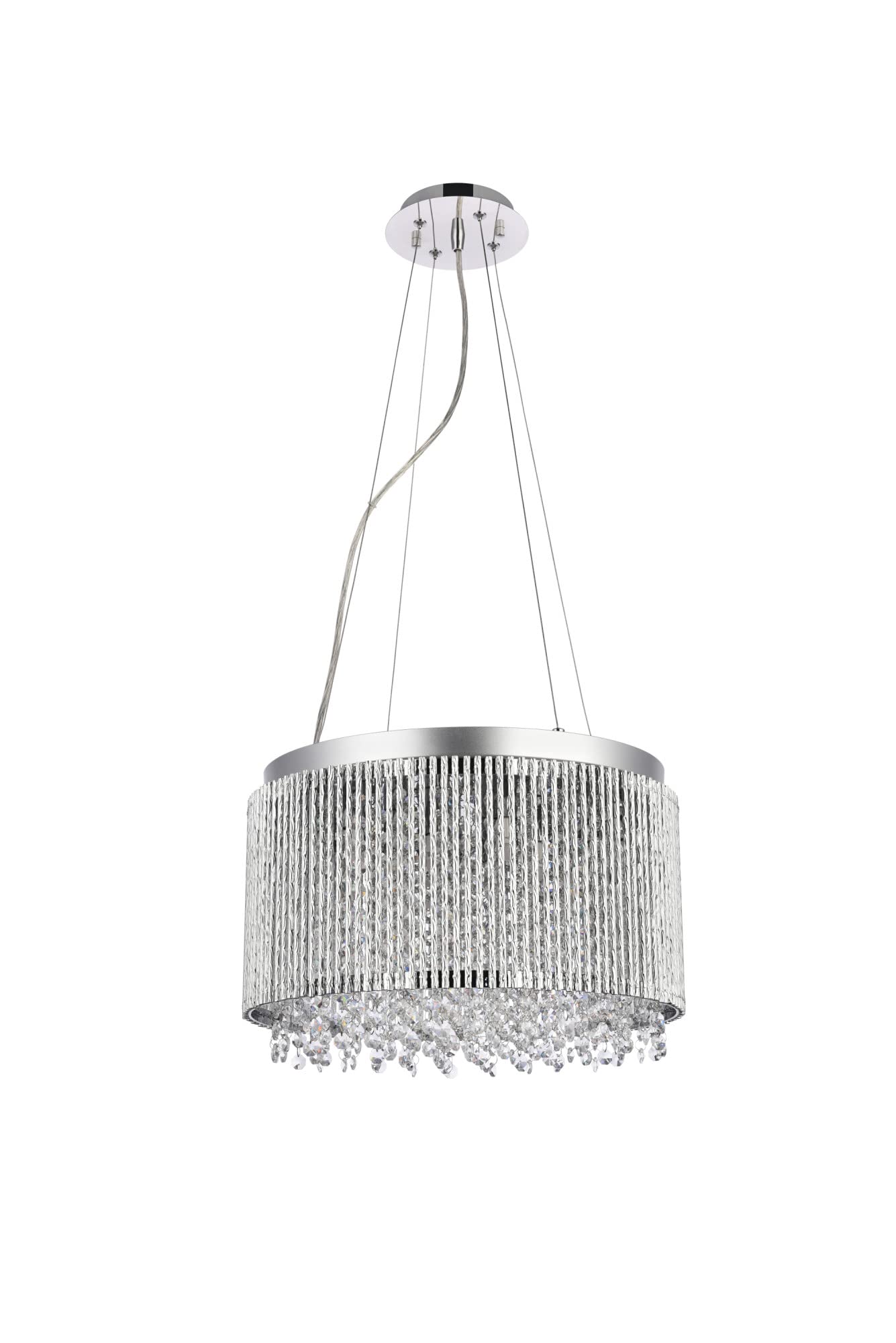 Elegant Lighting Influx Ten Light Pendant - Silver, Model V2092D16C/Rc