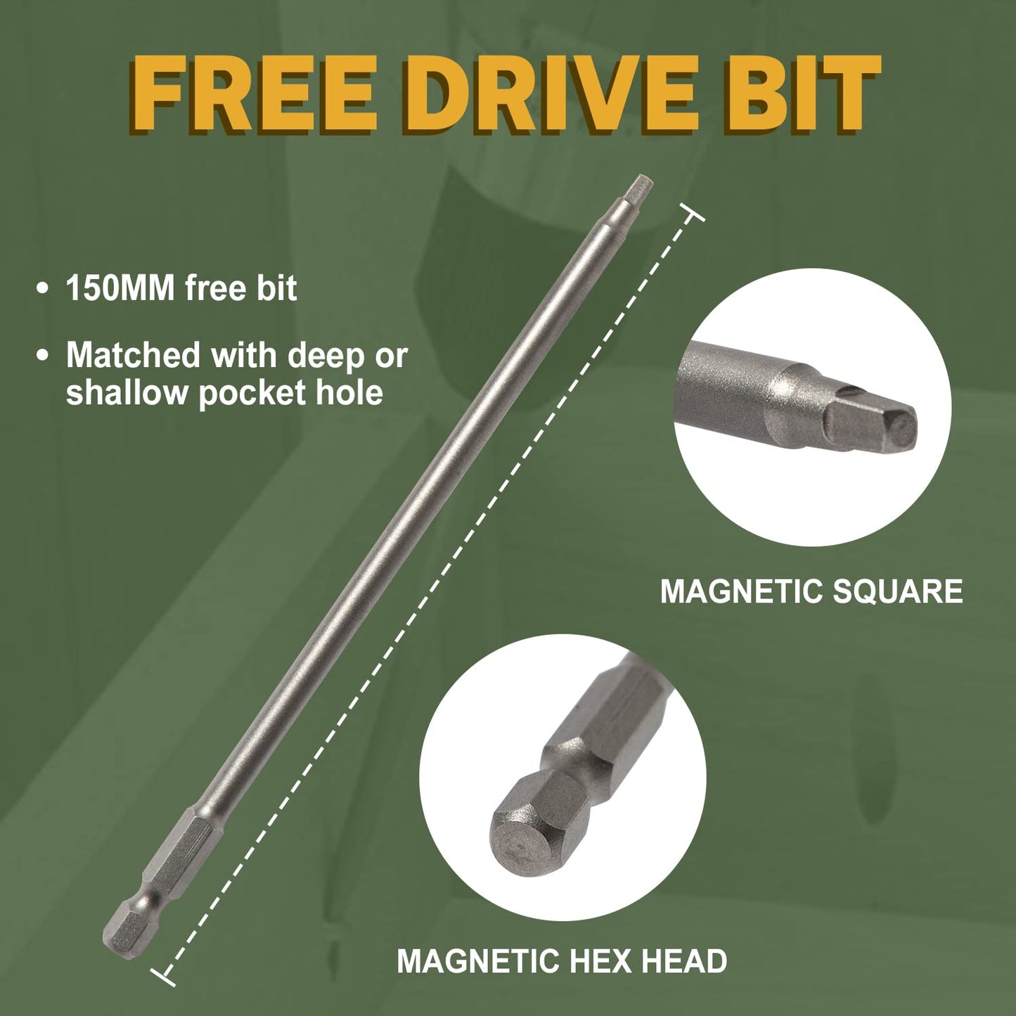 LIONMAX Pocket Hole Screws 1-1/4 Inch, 600 PCS Interior Pocket Screw #8 x 1-1/4", Coarse Thread, Square Drive, Washer Head, Zinc Plated, 150MM Drive Bit Included