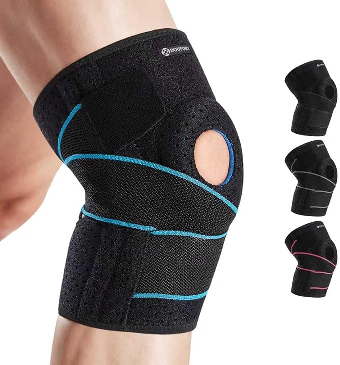 DOUFURT Knee Brace for Women & Men Meniscus Tear, Plus Size Knee Braces for Knee Pain Relief, Arthritis, Compression Knee ...
