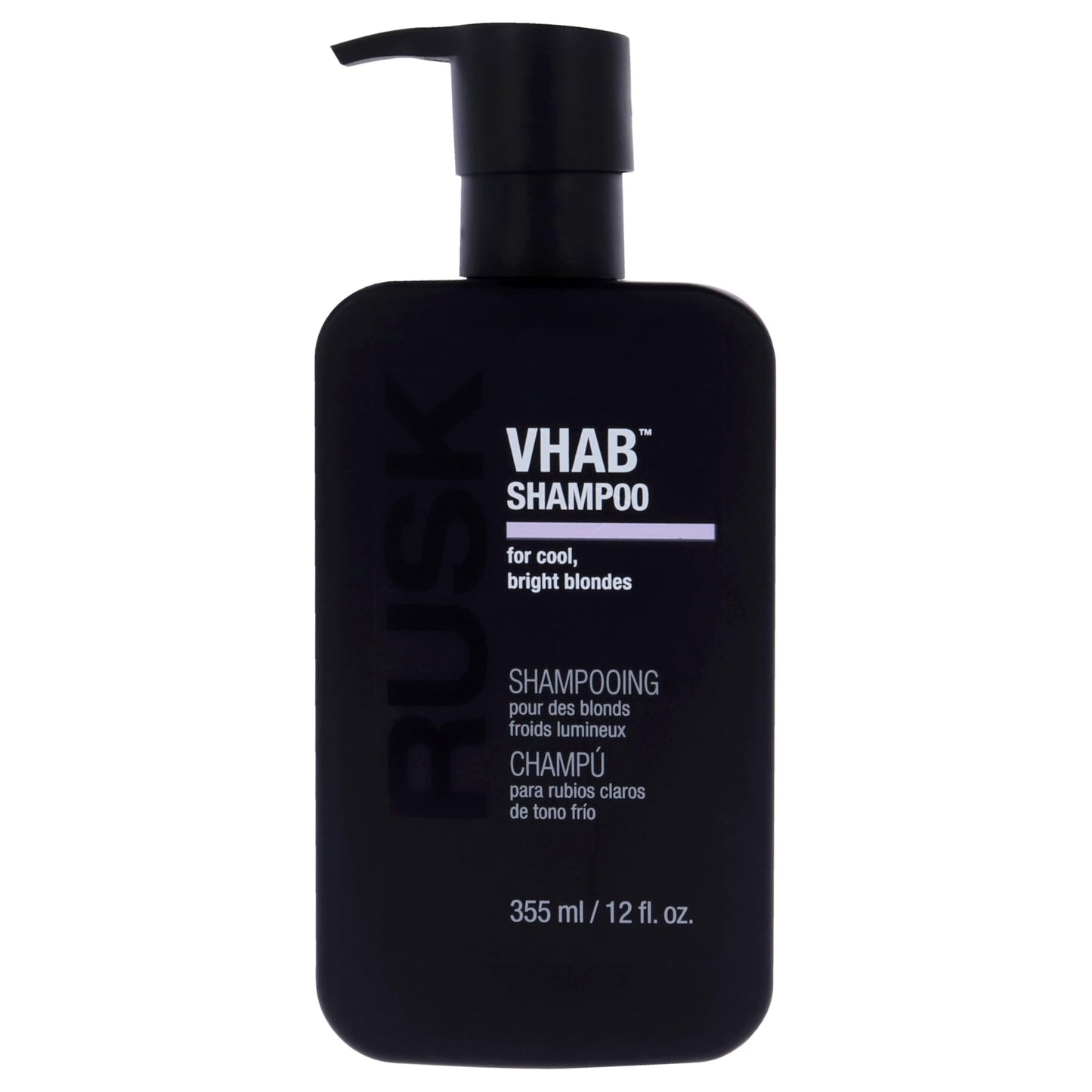 RUSK VHAB Color Care Sulfate-Free Shampoo, Reduce Breakage, Fight Frizz, and Repair Split Ends, While Keeping Hair Blonde, 12 oz