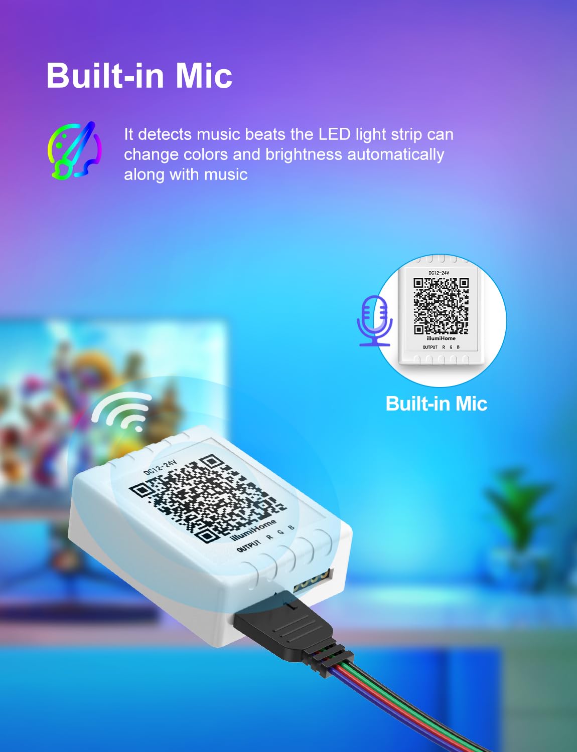 Nexillumi LED Strip Lights 131ft Music Sync RGB Color Changing APP+Remote Control White AML005_IR40M