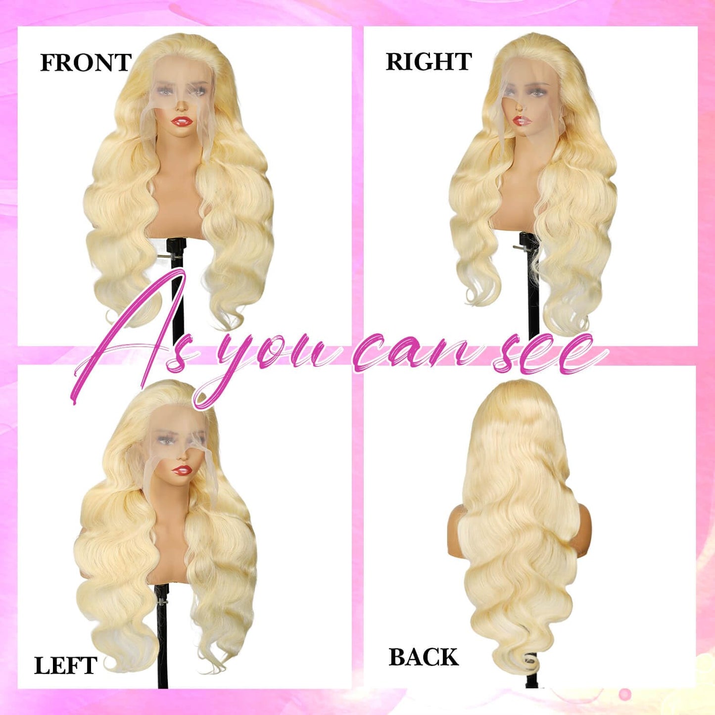 JIEDAOKOU 613 13x6 Lace Front Wig Human Hair 36 Inch 200 Density Blonde Wig Human Hair 613 HD Lace Frontal Wig 13x6 Body Wave Bl