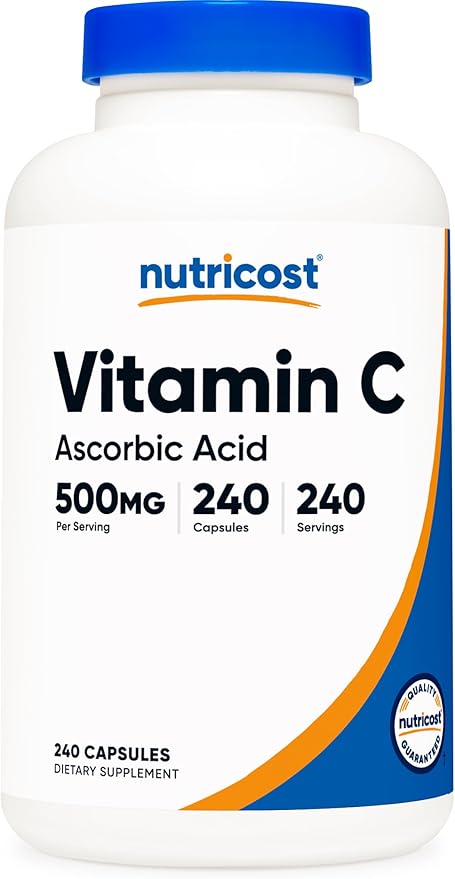 Nutricost Vitamin C 500mg, 240 Capsules, Vegetarian, Gluten Free & Non-GMO