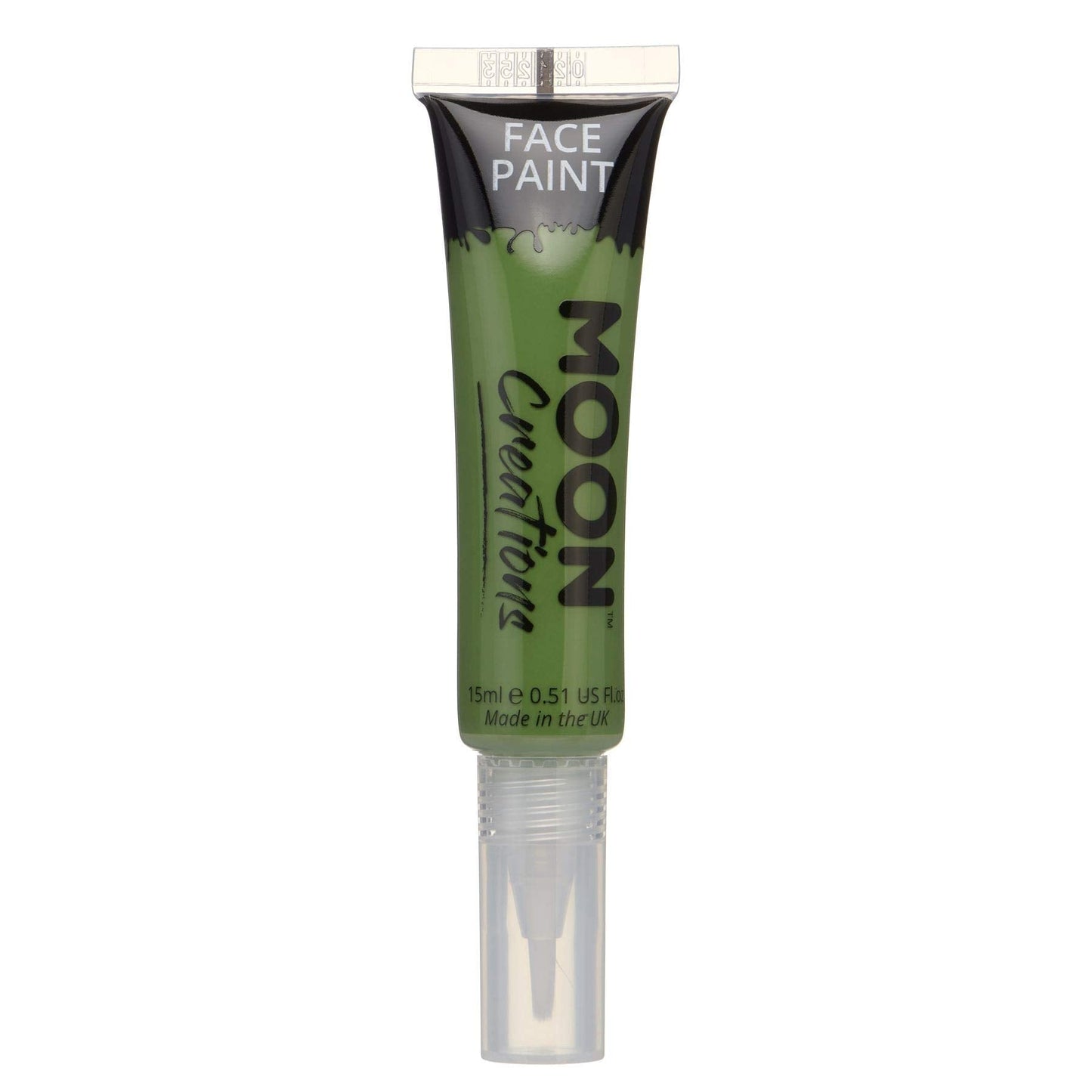 Face & Body Paint with Brush Applicator by Moon Creations - 0.50fl oz - Green