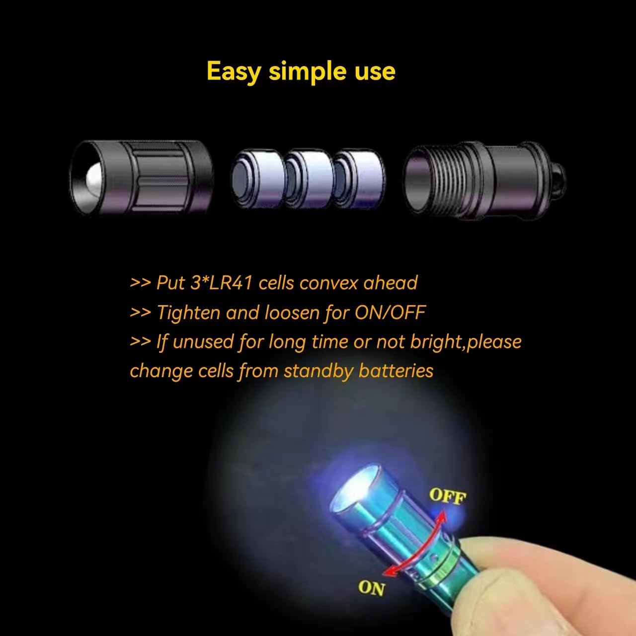 Nitefox Super Mini Keychain Flashlight, Aluminum Edc Torch, Red, Model E1