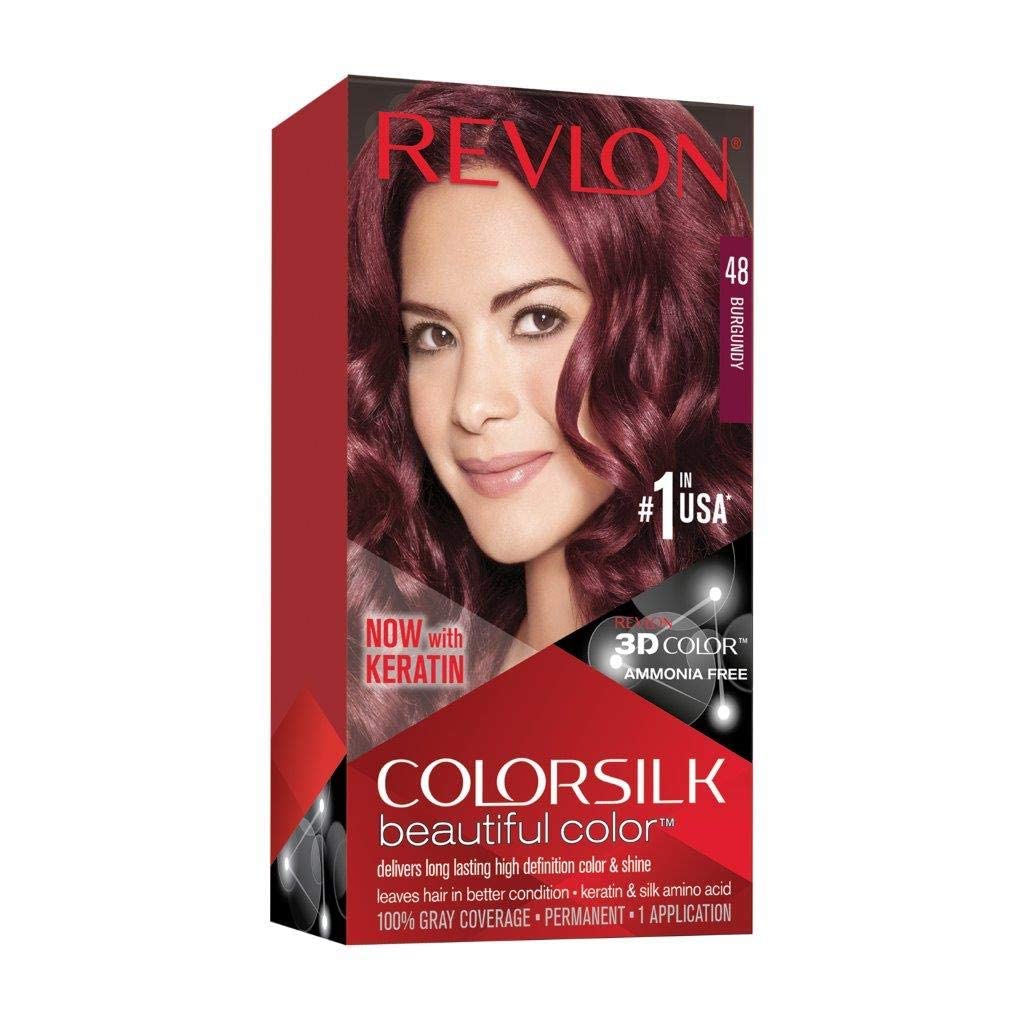 Revlon ColorSilk Beautiful Color, 48 Burgundy 1 ea (Pack of 6)