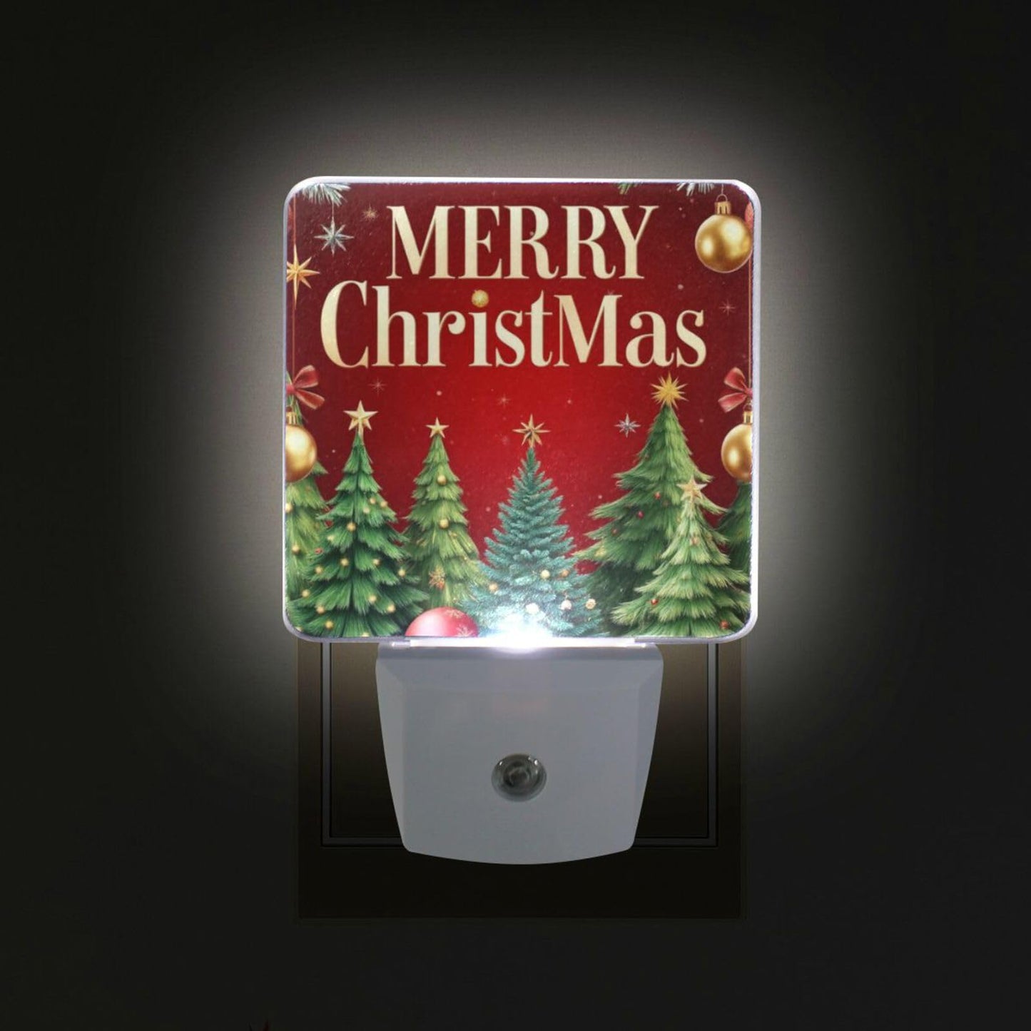 Aslsiy Night Light For Kids Christmas Tree Snowflakes Sparkling (20) Plug In Wall Lamp Led Dusk To Dawn Sensor Energy Saving Nightlight For Boys Girls Men Women