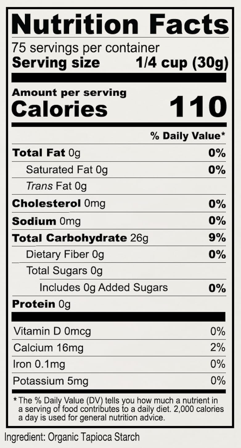 Anthony's Organic Tapioca Flour Starch, 5lbs, Gluten Free & Non GMO
