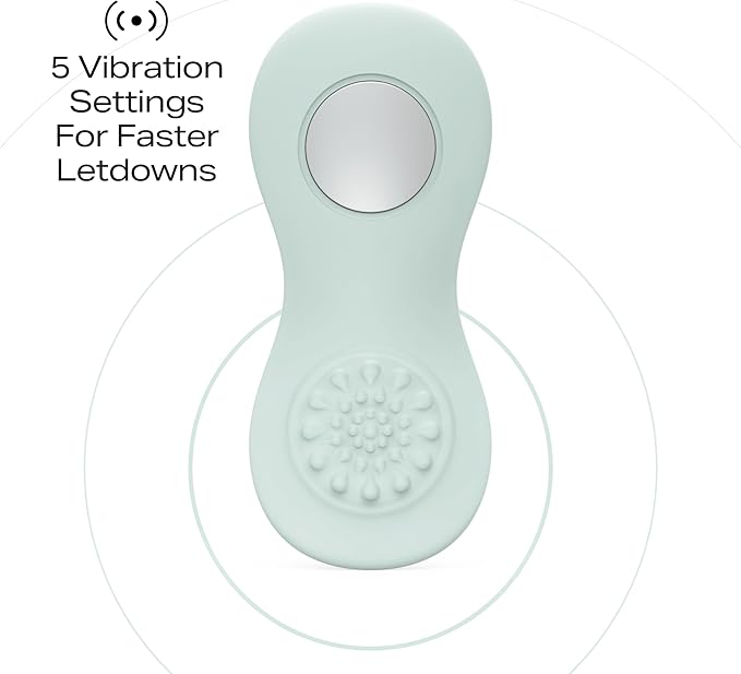 Zomee Cooling Lactation Massager 2-1 Breastfeeding Relief for Engorgement & Clogged Ducts, Vibration & Cooling Therapy, Portable, Rechargeable, BPA-Free for Nursing Moms