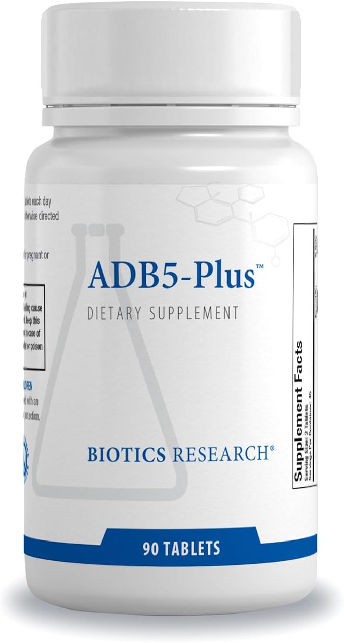 Biotics Research ADB5-Plus Support Healthy Adrenal Gland Function, Support Healthy Cortisol Levels, Positive Response to Stress, Healthy Energy Levels. 90 Tablets