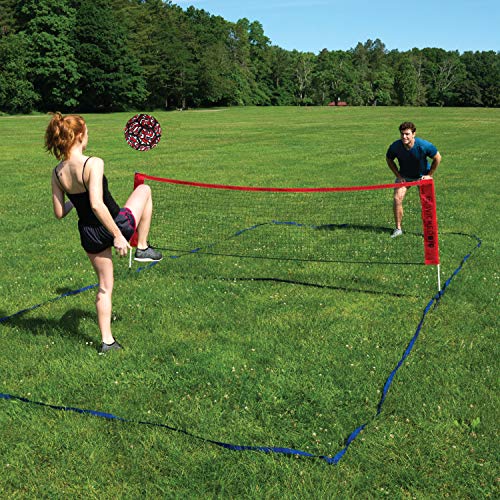 Wicked Big Sports Takraw Juggle Volleyball and Soccer Tennis Portable Outdoor Sports Tailgate Backyard Beach Game