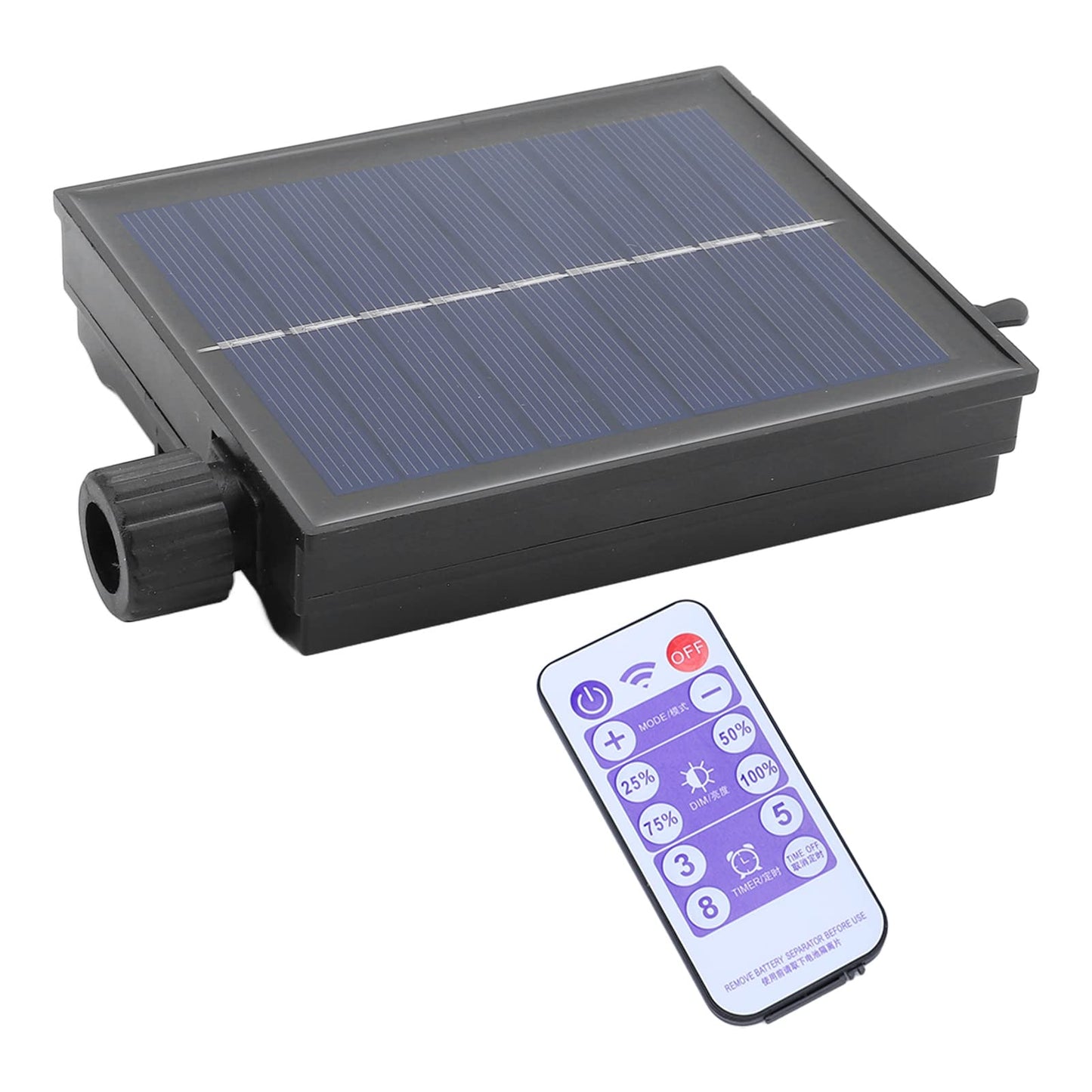 Diydeg Solar Panel Replacement, Waterproof Adjustable String Light Control Box with Remote, Model Diydegiqm6gvc2r5-11, Polycrystalline Silicon